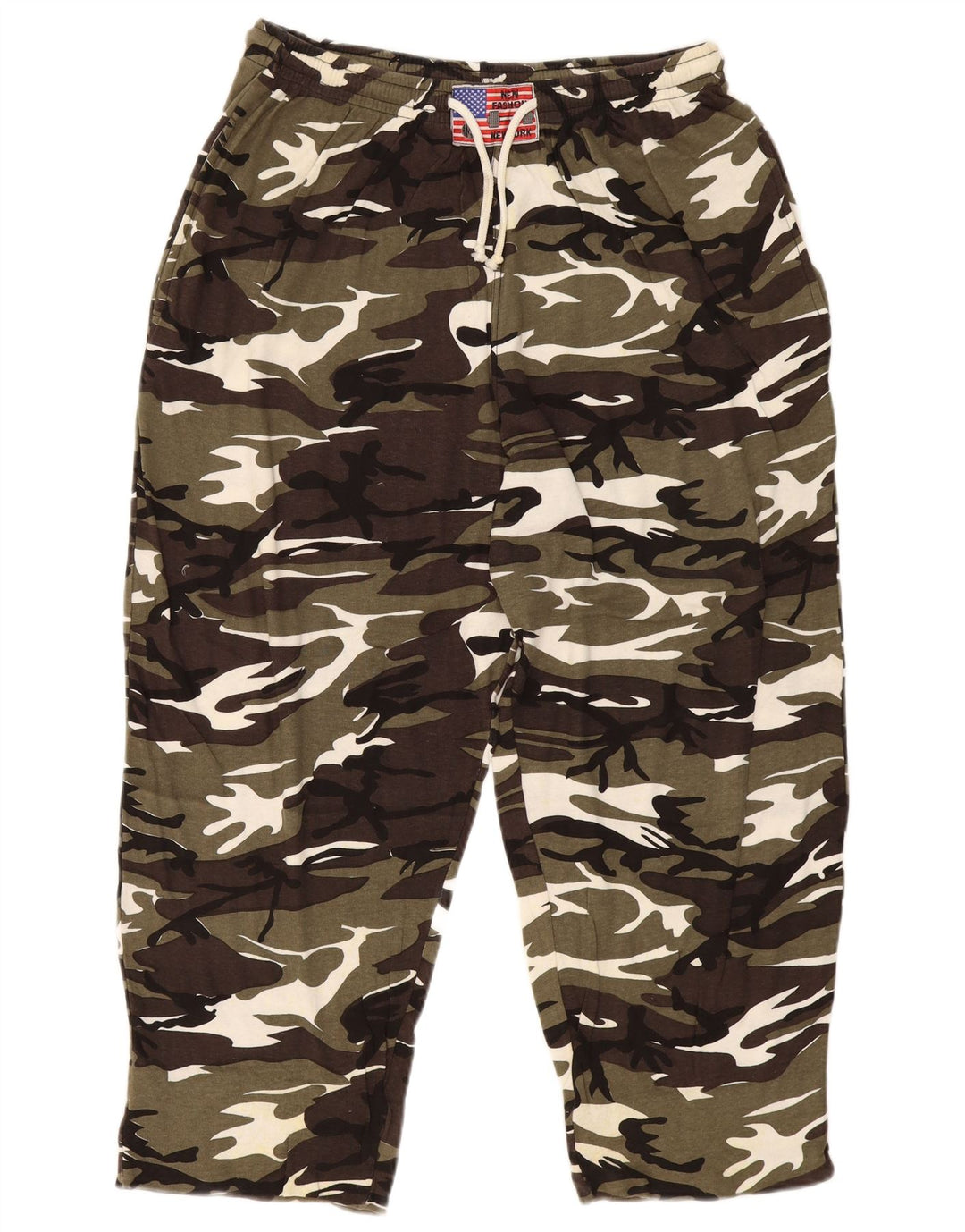 VINTAGE muške trenirke hlače 2XL zelene kamuflažne boje