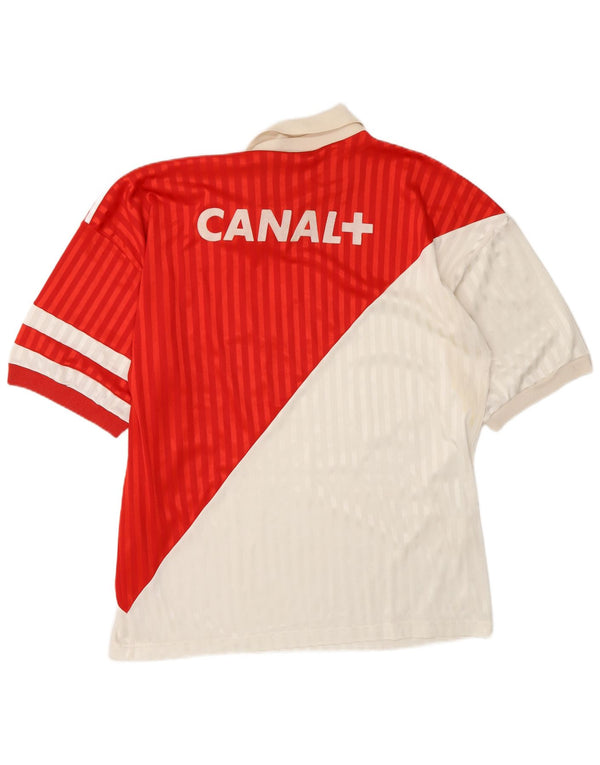 Adidas muški Monaco Home 1990-1991 Nogometni dres Veliki crveni sportski