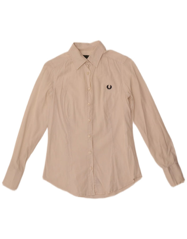 Fred Perry Ženska košulja UK 10 Mala bijela pamuk