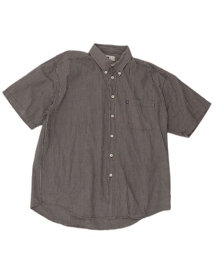 FILA muška košulja kratkih rukava XL crni pamuk na karo