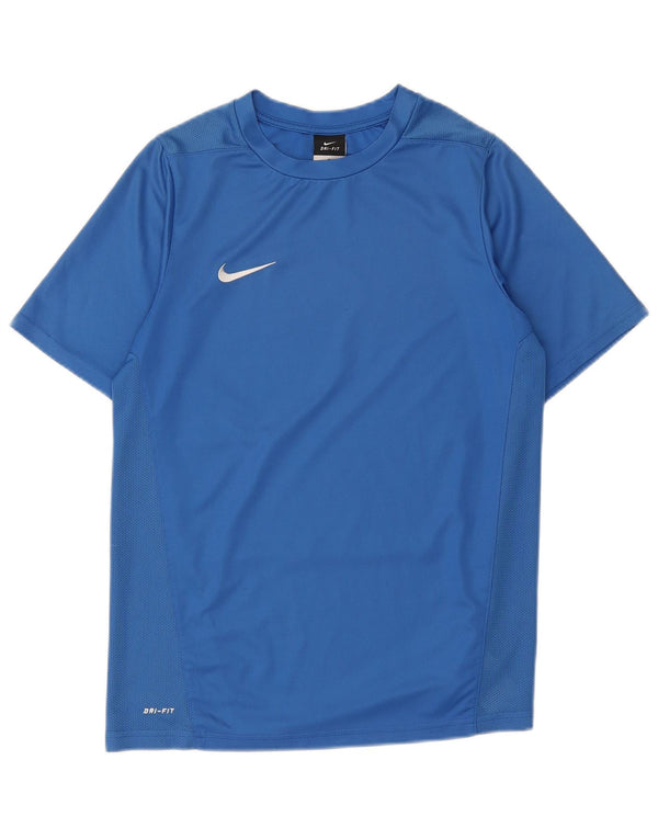 Nike Boys Dri Fit T-Shirt Top 13-14 Years XL Blue Polyester