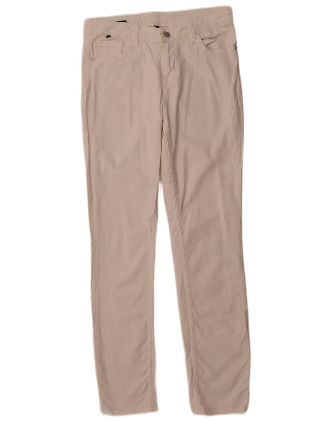 CREW CLOTHING Ženske uske ležerne hlače UK 12 Srednje W30 L29 Bijele