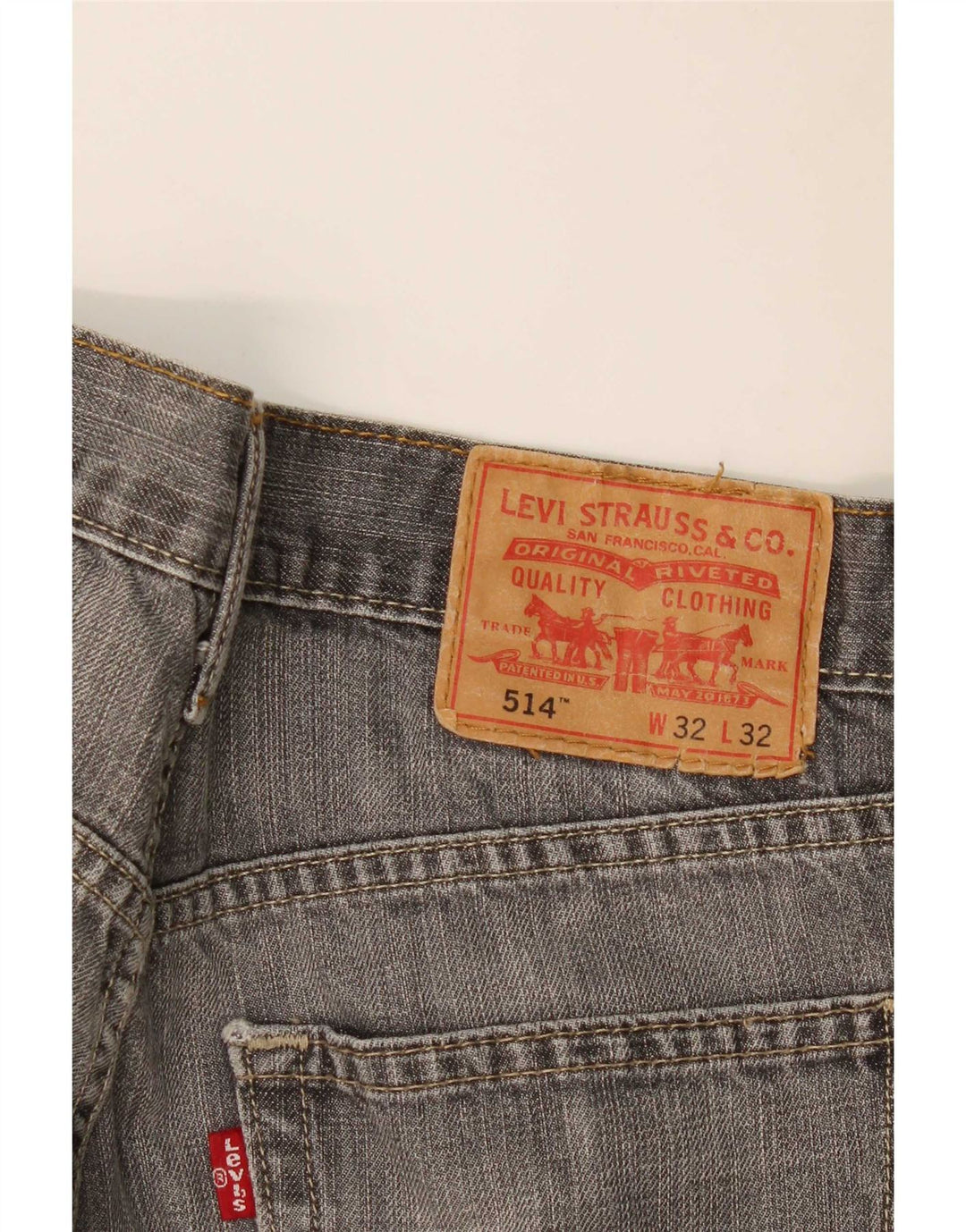 Levi's ženske 514 ravne traperice W32 L32 sivi pamuk