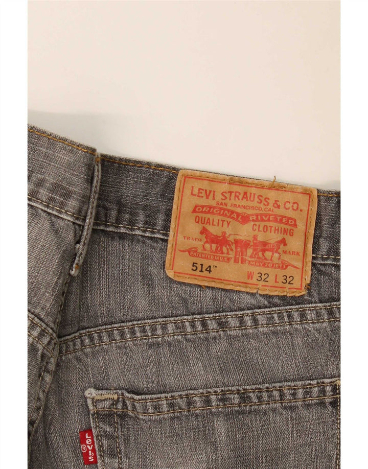 Levi's ženske 514 ravne traperice W32 L32 sivi pamuk
