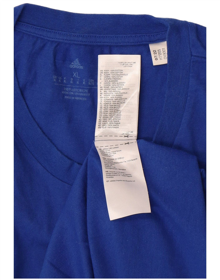 ADIDAS muška majica s grafičkim motivima XL, plavi pamuk