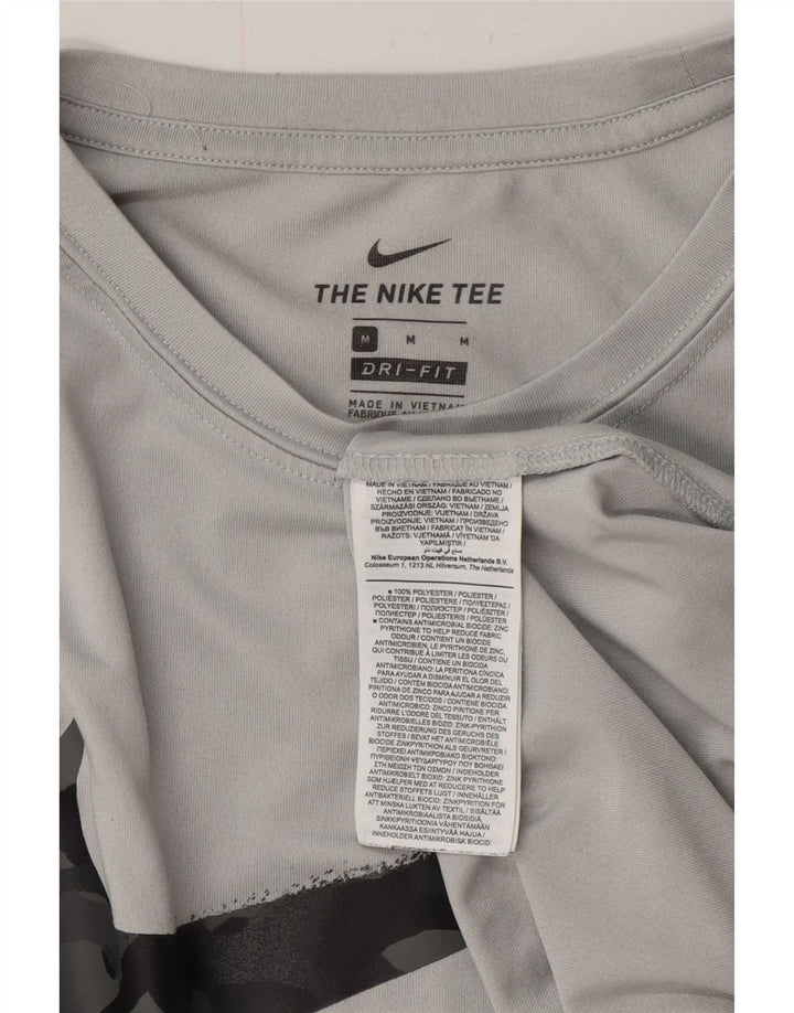 Nike Dri Fit Graphic T-Shirt Top srednje sivi poliester
