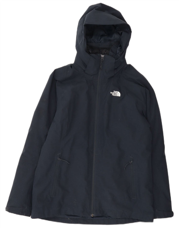 The North Face ženska kišna jakna s kapuljačom UK 16 veliki tamnoplavi poliester