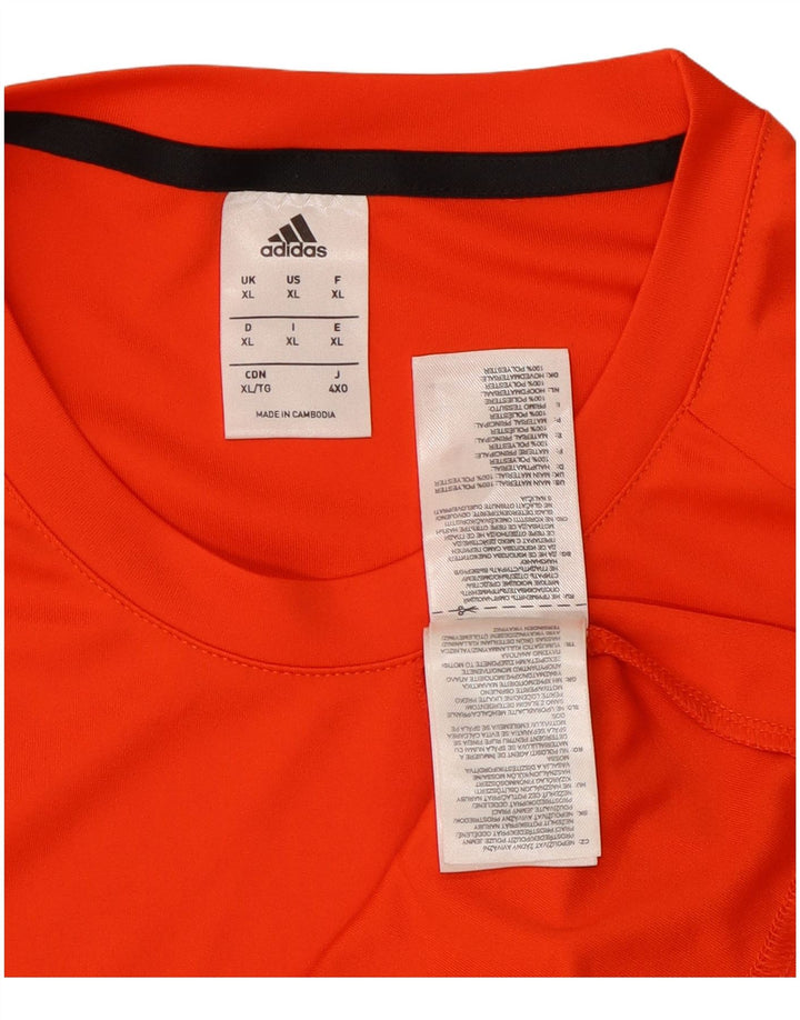 Gornji dio muške trenirke Adidas Climalite XL narančaste poliesterske boje