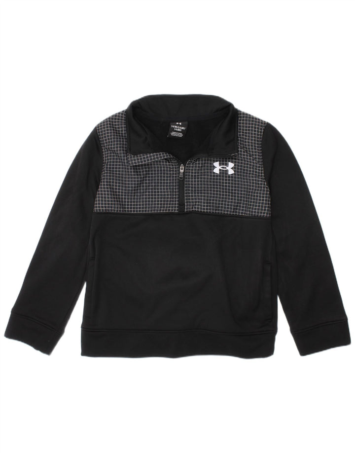 Under Armour Boys Graphic Pulover Trenirka Top 5-6 Years Black Poliester