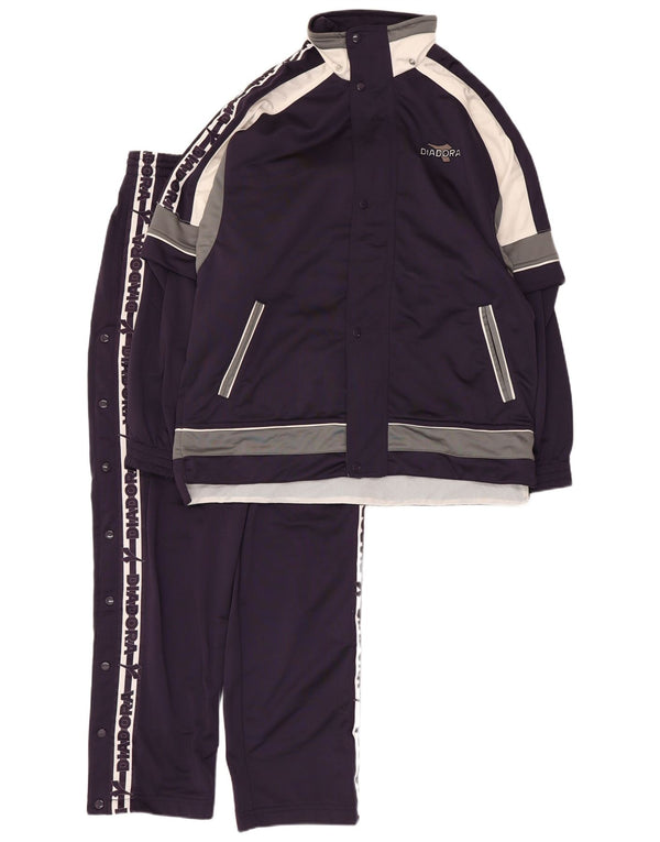 Diadora muška trenirka s grafičkim motivima UK 36 Mala tamnoplava boja