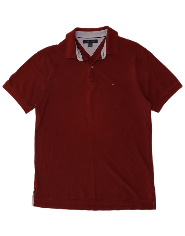 TOMMY HILFIGER Muška polo majica Velika bordo pamuk