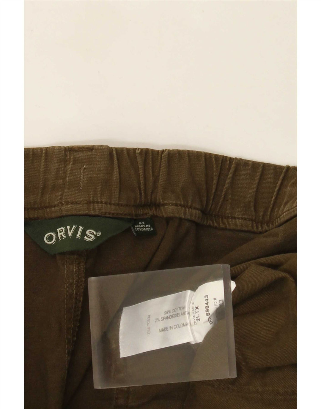 Orvis muške kargo kratke hlače W42 2XL kaki pamuk