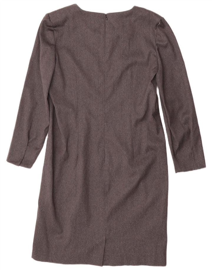 Vanita ženska haljina dugih rukava na preklop UK 14 velika siva vuna