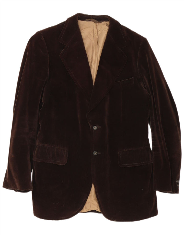 Vintage muška baršunasta jakna sa 2 gumba IT 50 Large Brown