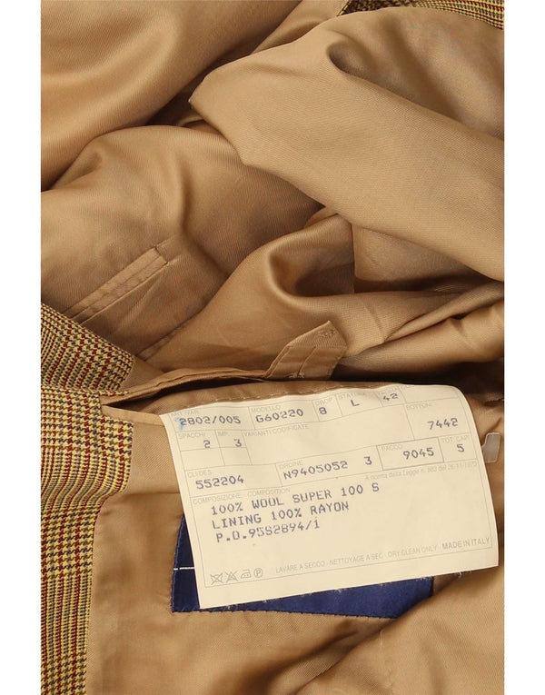 Gieves & Hawkes muška jakna sa 2 gumba UK 42 XL Smeđa vuna u obliku ptičje zube