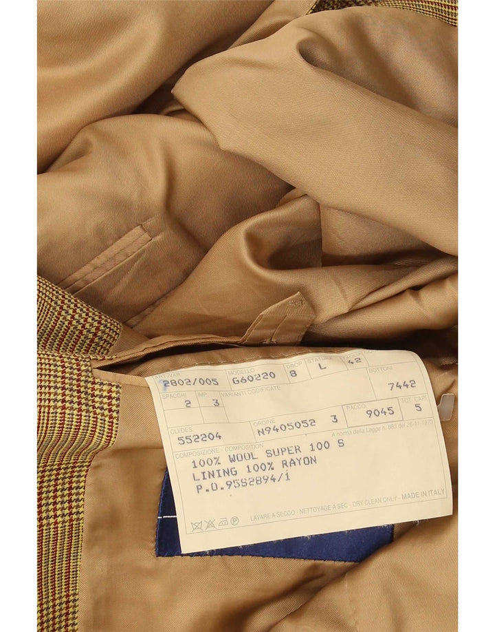 Gieves & Hawkes muška jakna sa 2 gumba UK 42 XL Smeđa vuna u obliku ptičje zube