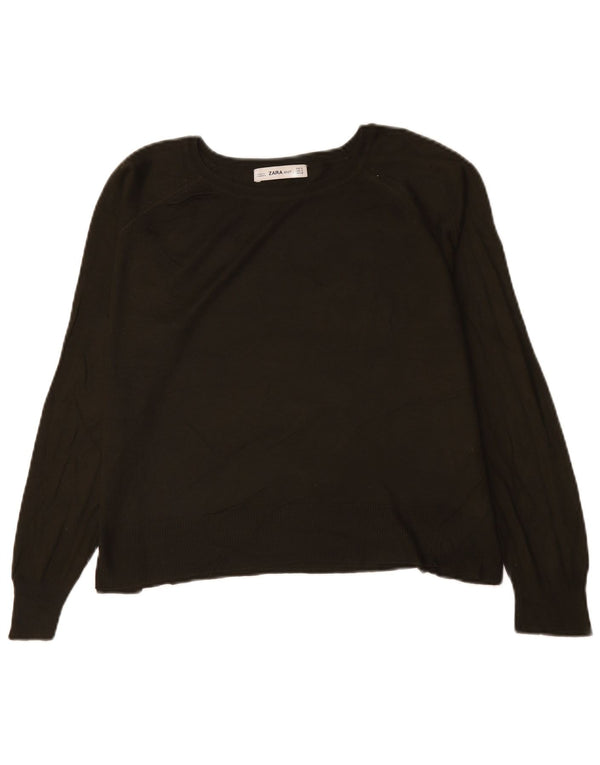 Zara ženski kratki džemper s kratkim izrezom UK 10 Mali zeleni