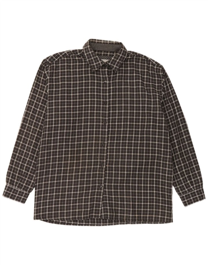 Amaranto ženska košulja od flanela UK 16 veliki crni karirani poliester