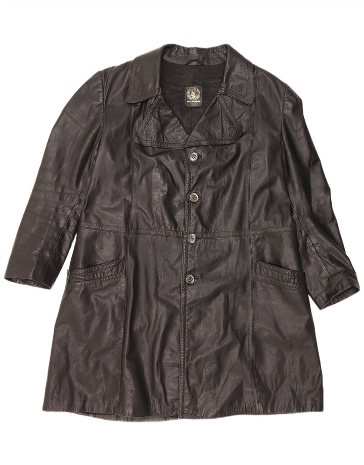 Vintage muški kožni kaput UK 40 veliki crni kožni