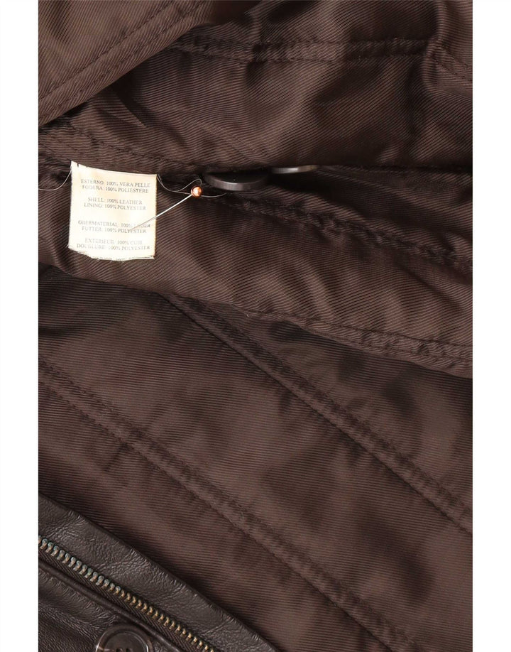 Vintage muški kožni kaput IT 58 3XL crni