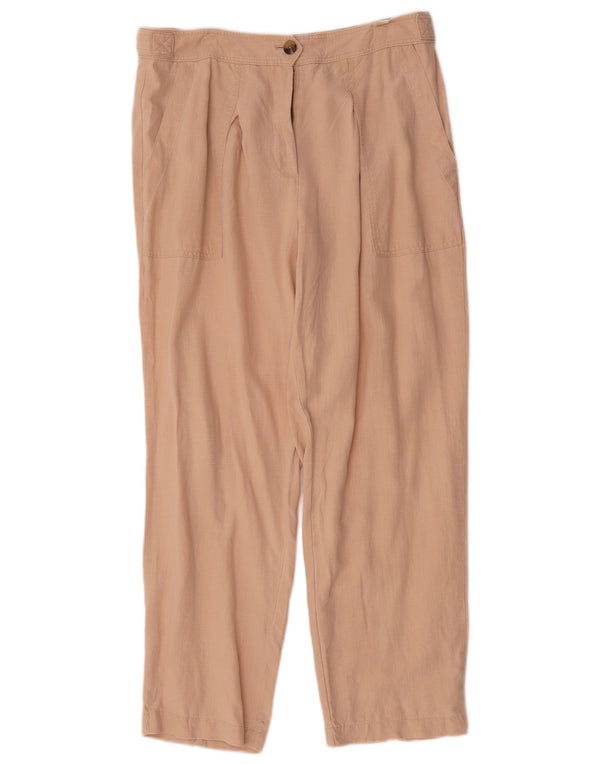 Marks & Spencer ženske chino hlače visokog struka UK 14 Large W34 L29 Bež