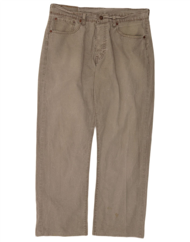 Levi's muške 401 ravne traperice W33 L28 sivi pamuk