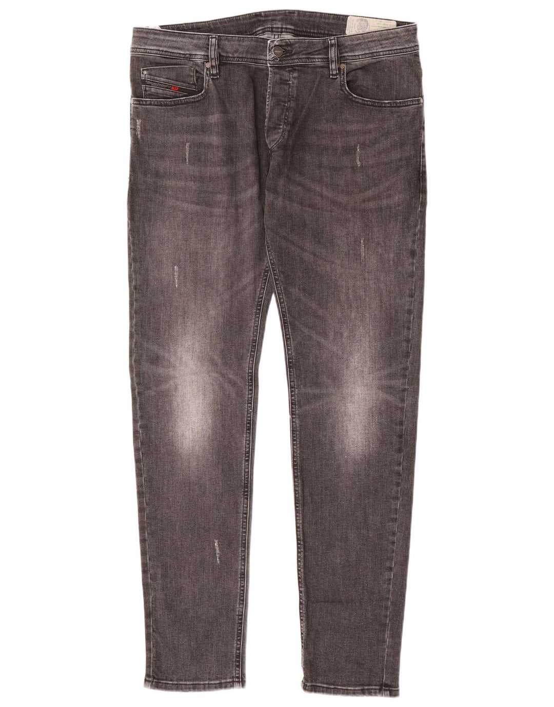 Diesel muške uske traperice s oštećenjem W36 L32 sivi pamuk