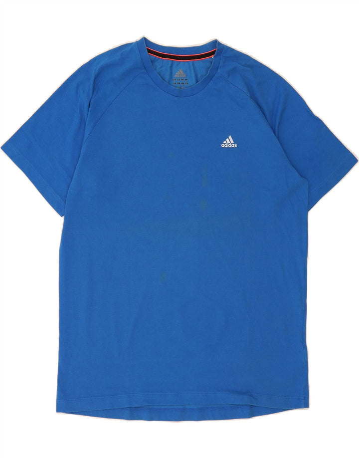ADIDAS Mens T-Shirt Top Large Blue Cotton Vintage Adidas and Second-Hand Adidas from Messina Hembry 