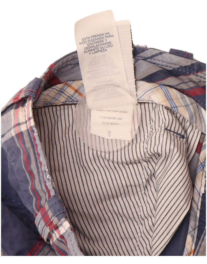 TOMMY HILFIGER Muške kargo kratke hlače W32 Srednje tamnoplavi karirani pamuk