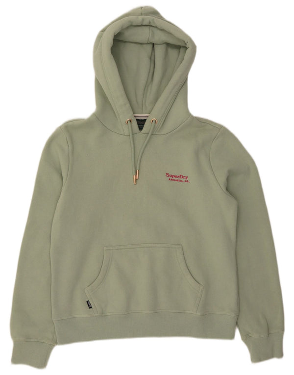 Superdry ženska majica s kapuljačom UK 12 Srednje zeleni pamuk