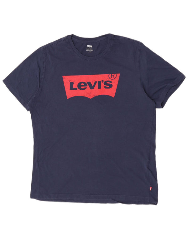 Levi's muška majica s grafičkim motivima XL tamnoplavi pamuk