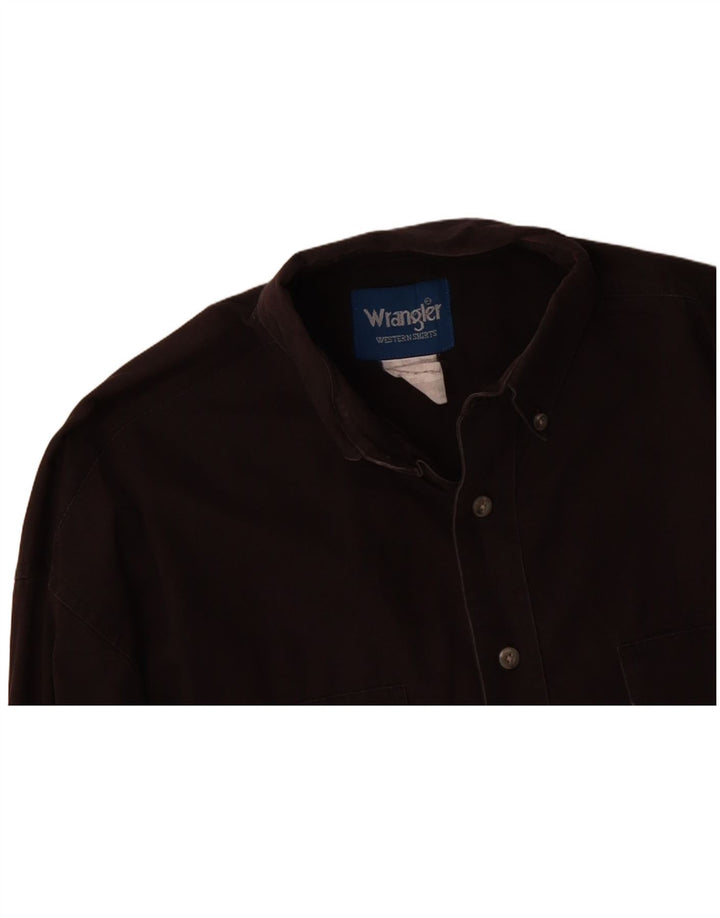 WRANGLER Mens Shirt Large Black Cotton