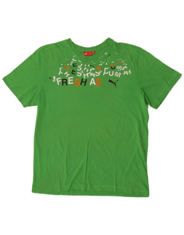 Puma muška majica s grafičkim motivima XL, zeleni pamuk