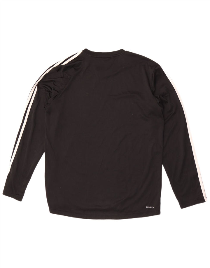 Adidas muška majica Climalite s dugim rukavima, veliki crni poliester