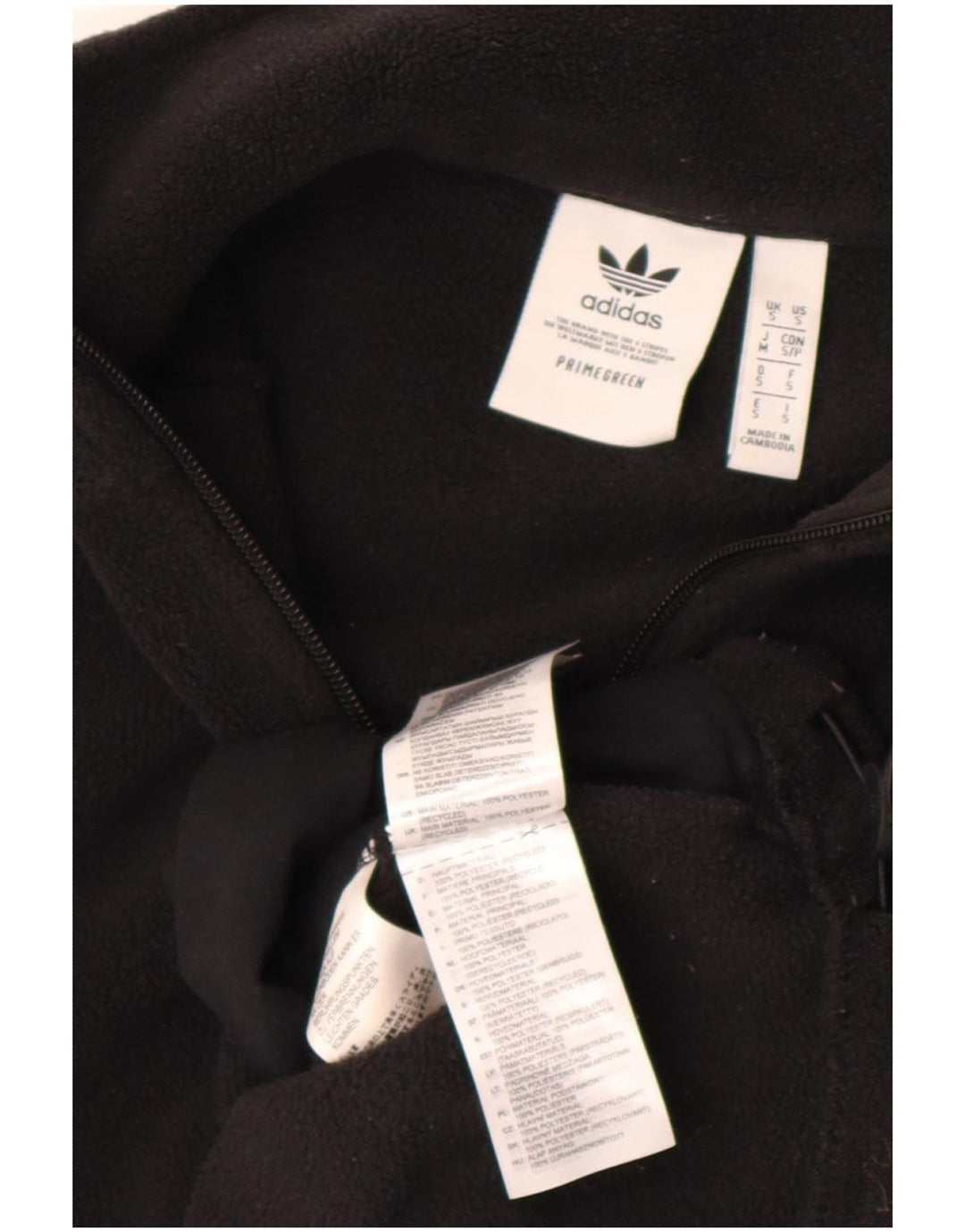 Adidas muški flis džemper s patentnim izrezom i malim crnim poliesterom