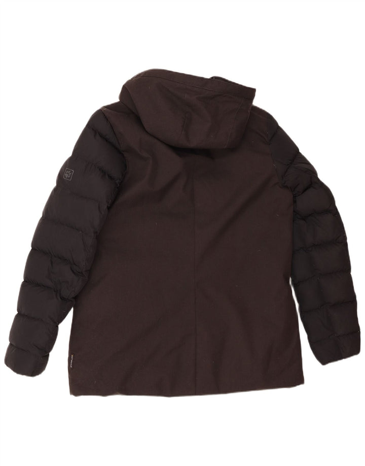 Jack Wolfskin ženska podstavljena jakna s kapuljačom UK 12 srednje crne boje