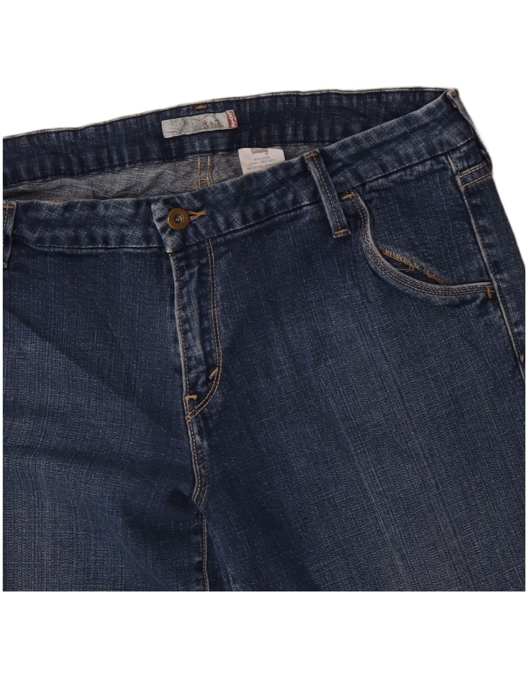 Levi's ženske 545 Capri traperice US 14 XL W36 L18 plavi pamuk
