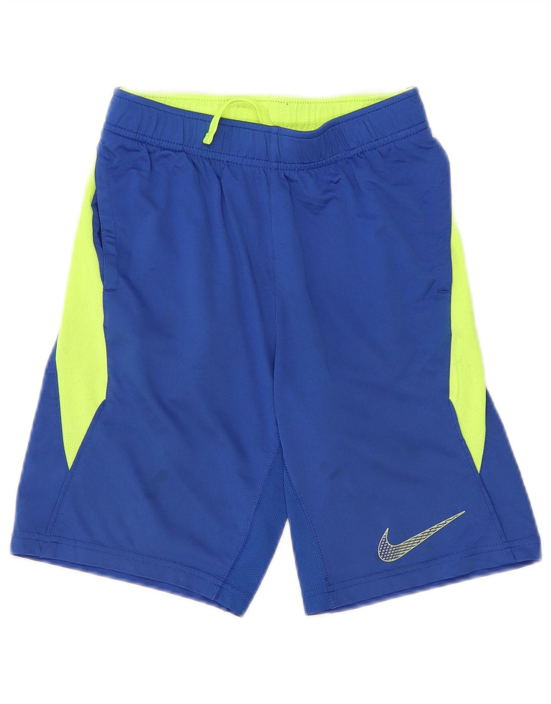 Nike Boys Dri Fit Sport Shorts 8-9 Years Small Blue Colourblock Poliester