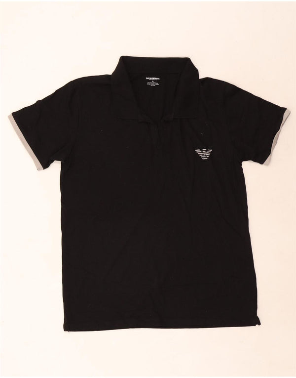 Emporio Armani muška polo majica IT 54 XL crni pamuk u boji
