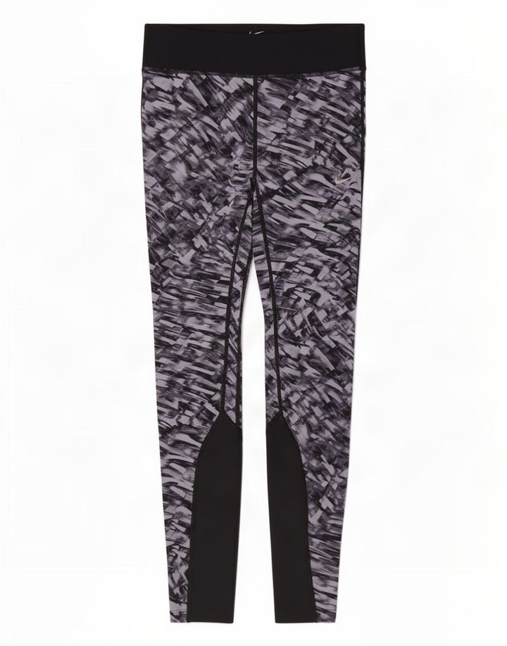 Nike ženske tajice Dri Fit s apstraktnim uzorkom UK 8 male sive