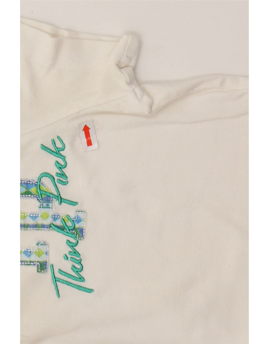 THINK PINK Ženska grafička polo majica UK 8 Mala bijela pamučna