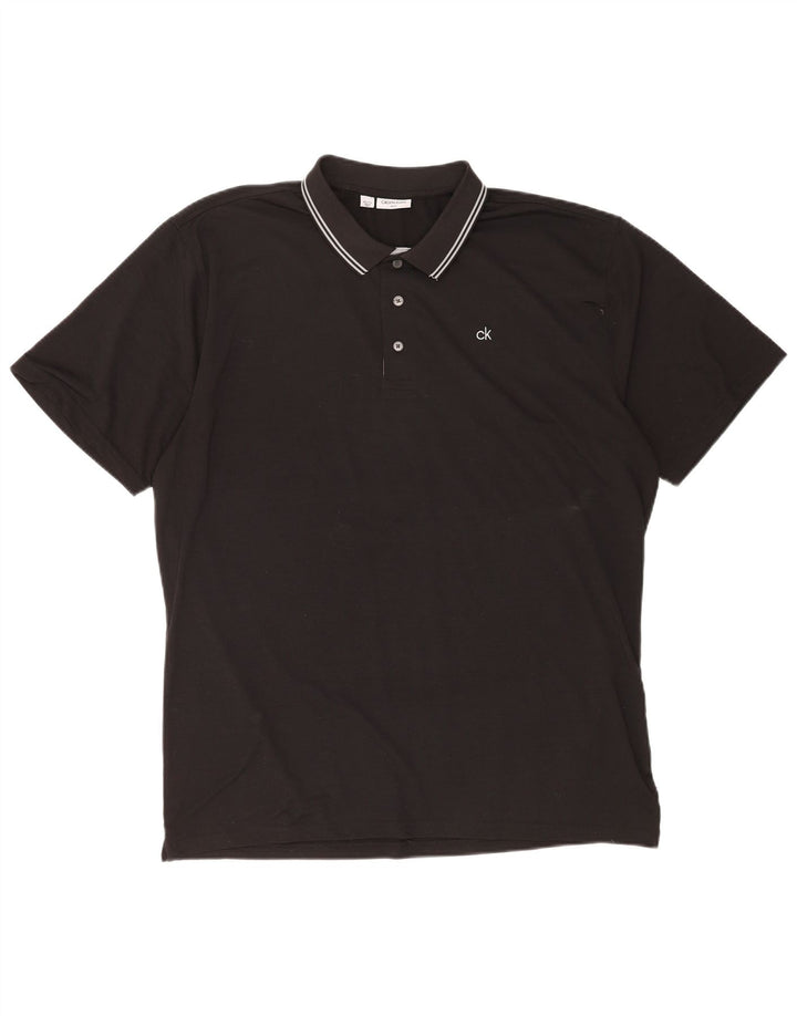 Calvin Klein muška polo majica 2XL crni prugasti poliester