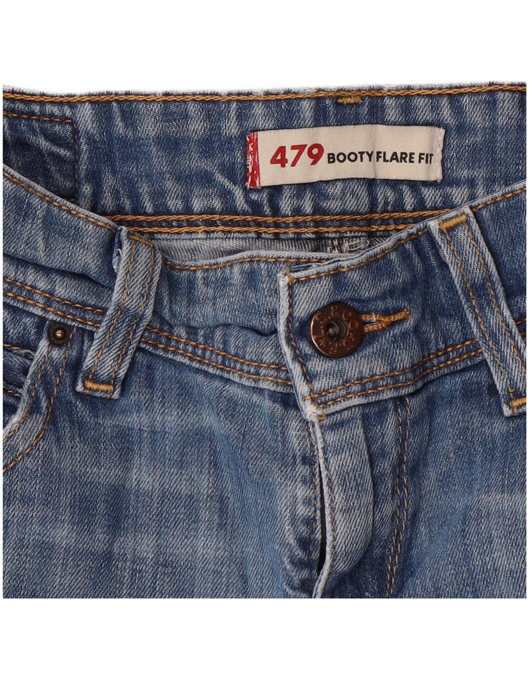 LEVI'S Womens 479 Booty Straight Jeans W24 L25 Blue