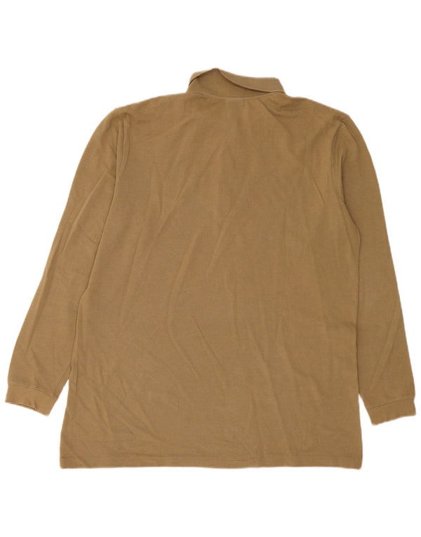 Lacoste ženska polo majica dugih rukava, veličina 46 XL, kaki pamuk