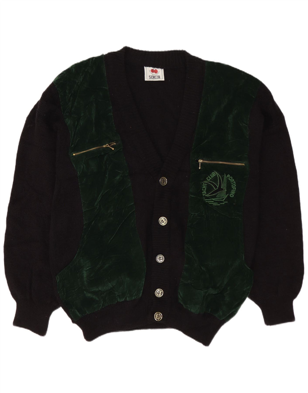 Vintage muški kardigan pulover XL crne boje