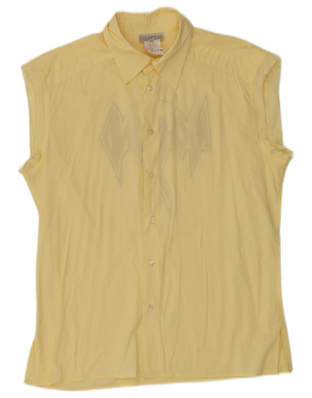 RICHMOND Ženska grafička majica bez rukava UK 20 2XL Žuti pamuk