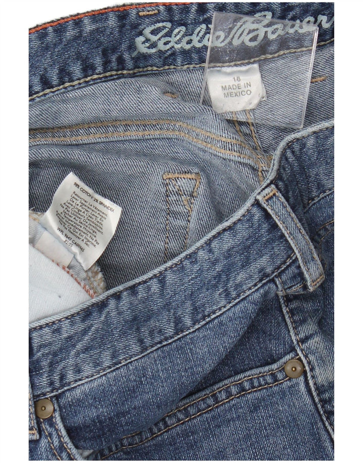 EDDIE BAUER Ženske traperice s curvy Bootcut US 16 2XL W36 L32 Plavi pamuk