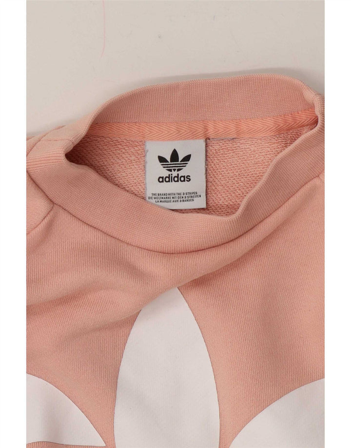 Adidas ženski džemper s grafičkim motivima UK 14 srednje ružičaste boje