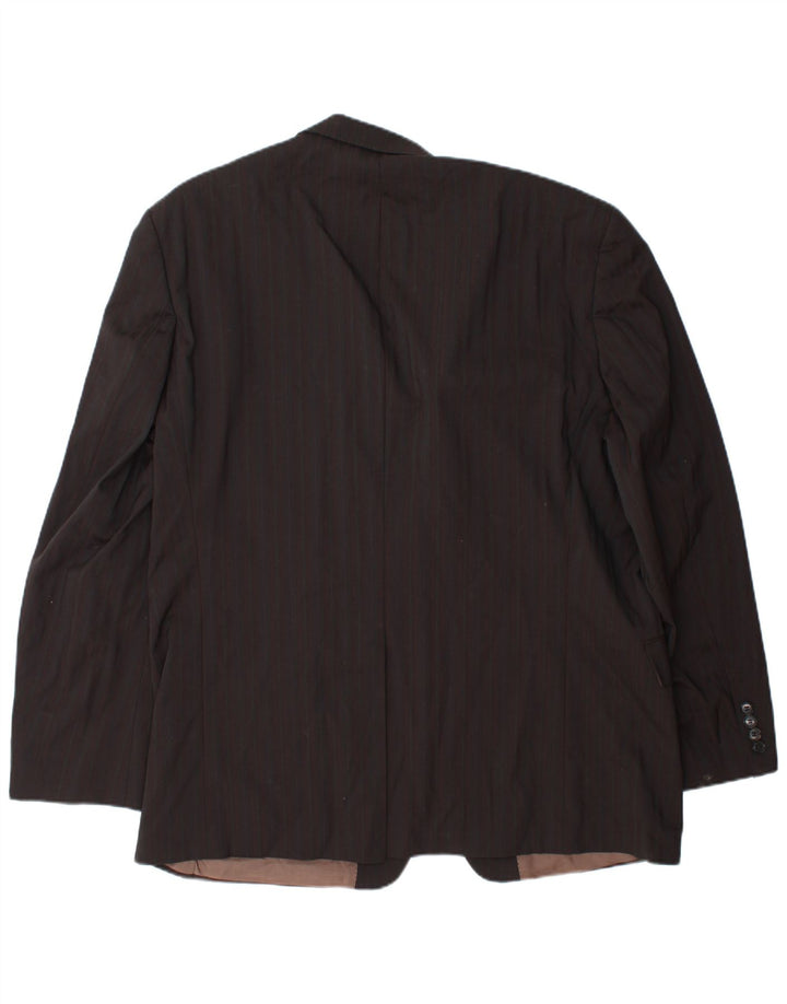 HUGO BOSS Muška jakna sa 2 gumba EU 58 4XL Smeđe vunene pruge