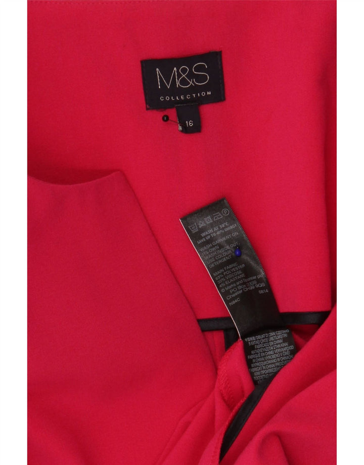 Marks & Spencer ženska jakna s otvorenim sakoom UK 16 Large Pink Colourblock
